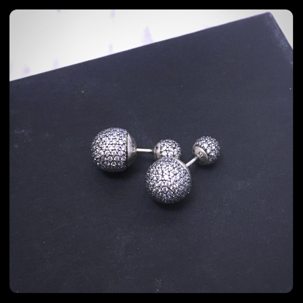 Pave Drop Stud Pandora earrings